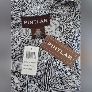 Pintlar Black and White Paisley Shirt